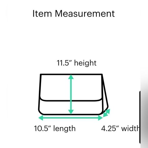 Victoria's Secret Angel Black Faux Leather Foldover Clutch 10.25"L 11.5"H 4.25"D - Picture 16 of 16